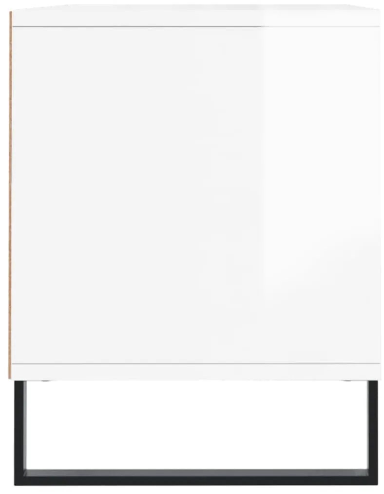 vidaXL Έπιπλο Τηλεόρασης Γυαλ. Λευκό 100x34,5x44,5 εκ. Επεξεργ. Ξύλο