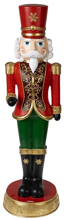 Χριστουγεννιάτικος Διακοσμητικός Καρυοθραύστης Polyester Κόκκινος-Χρυσός 23,3x20,5x70εκ. Zen Collection 25.42.52035