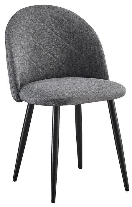 ZITA PLUS RIO ΜΑΥΡΟ/ΓΚΡΙ ΥΦΑΣΜΑ(Σ4)ΚΑΡΕΚΛΑ ΜΕΤΑΛΛΙΚΗ 47X53.5X49-80εκ.11.1604