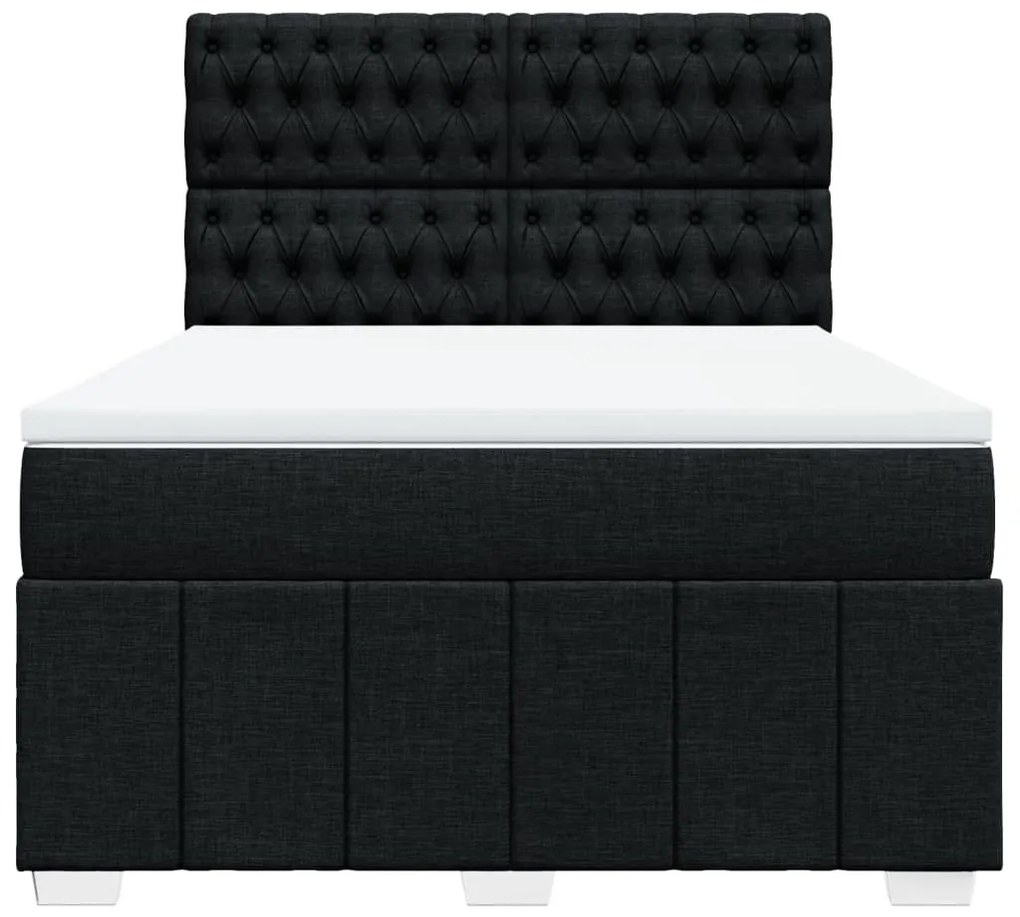 ΚΡΕΒΑΤΙ BOXSPRING ΜΕ ΣΤΡΩΜΑ ΜΑΥΡΟ 140X190 ΕΚ. ΥΦΑΣΜΑΤΙΝΟ 3291672