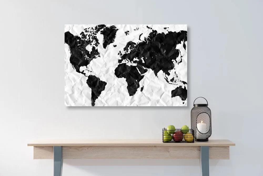 Εικόνα ενός ενδιαφέροντος παγκόσμιου χάρτη σε έναν φελλό - 90x60  transparent