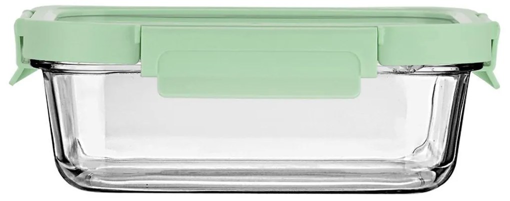 ESTIA ΦΑΓΗΤΟΔΟΧΕΙΟ CLICK&amp;SEAL ΓΥΑΛΙΝΟ 1050ml 21.6x16.5x7.4cm ΜΕ ΚΑΠΑΚΙ ΠΛΑΣΤΙΚΟ MINT
