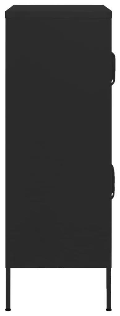 Ντουλάπι Αποθήκευσης Μαύρο 80 x 35 x 101,5 εκ. από Ατσάλι - Μαύρο
