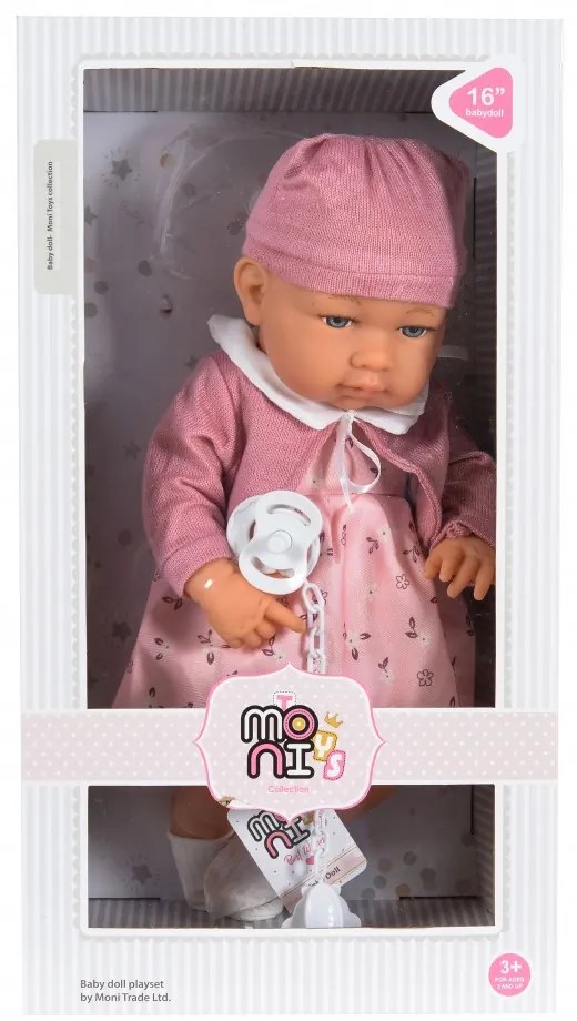 MONI TOYS ΚΟΥΚΛΑ ΜΩΡΟ ΜΕ ΠΙΠΙΛΑ 41CM 3801005601660
