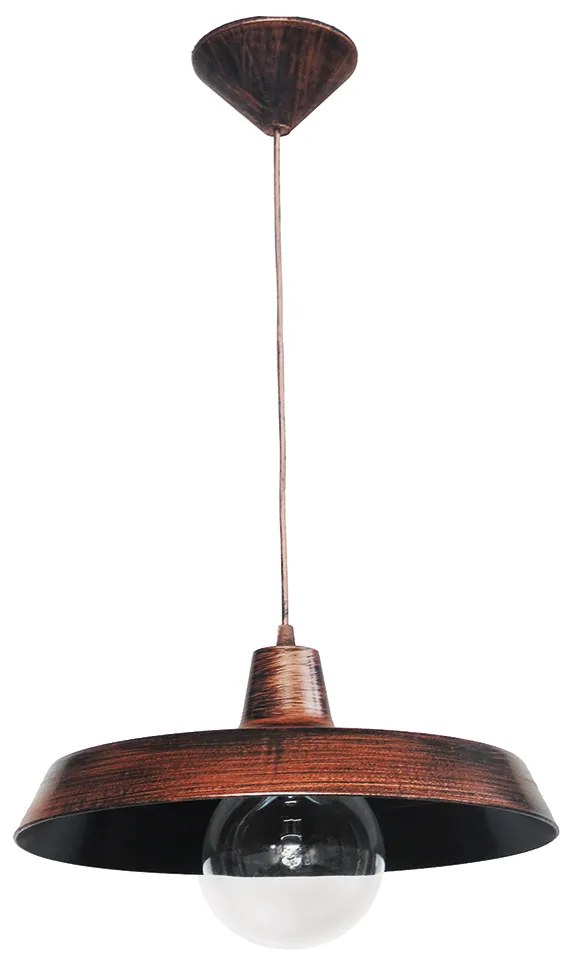 Φωτιστικό Οροφής Μονόφωτο Heronia Us-Gas 31-0098 Copper