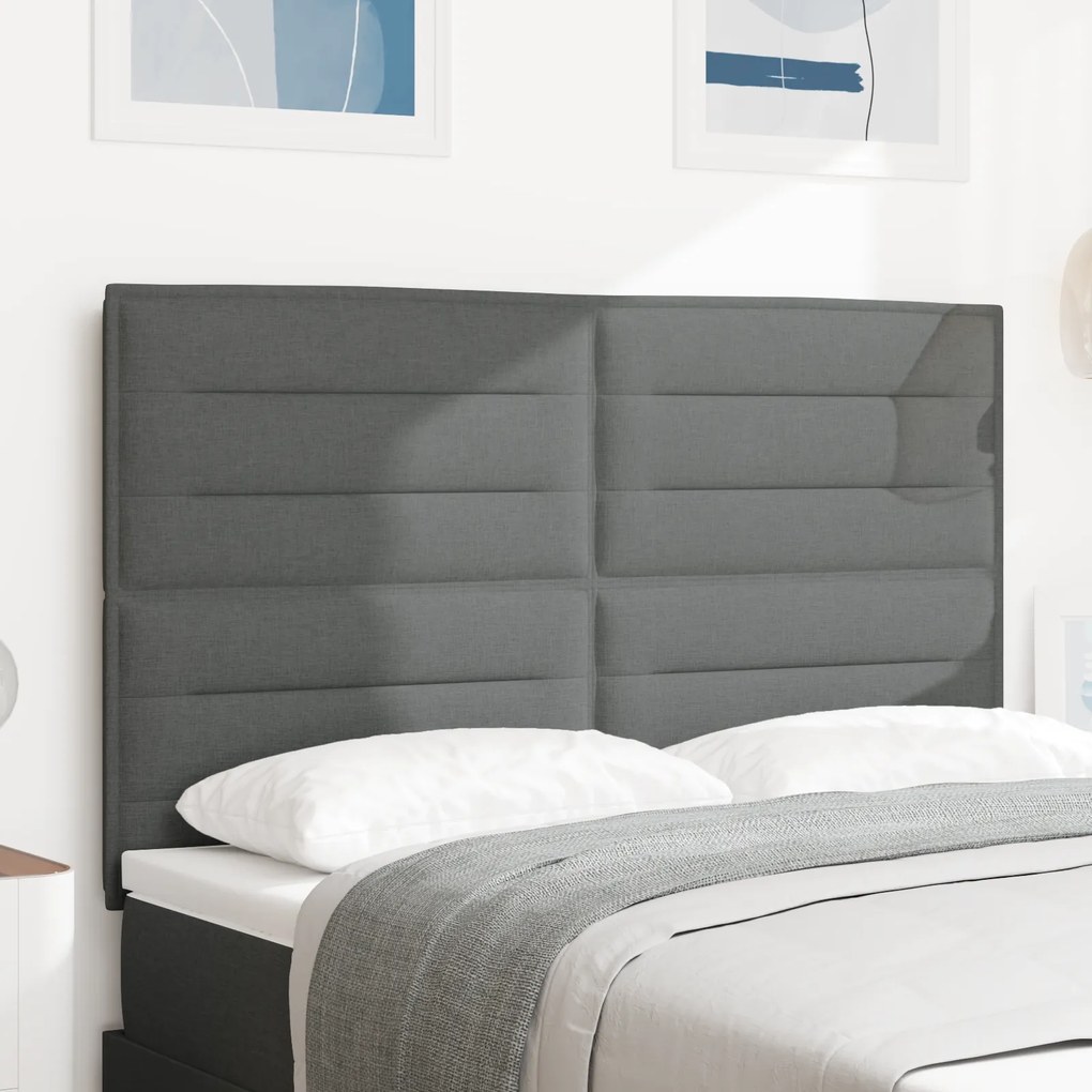 vidaXL LED κεφαλάκι σχεδίου γραμμών σκούρο γκρίζο 80 εκ ύφασμα