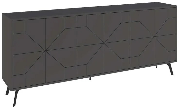 Μπουφές Dune σε ανθρακί απόχρωση 181x35x77.4εκ 181x35x77.4 εκ.