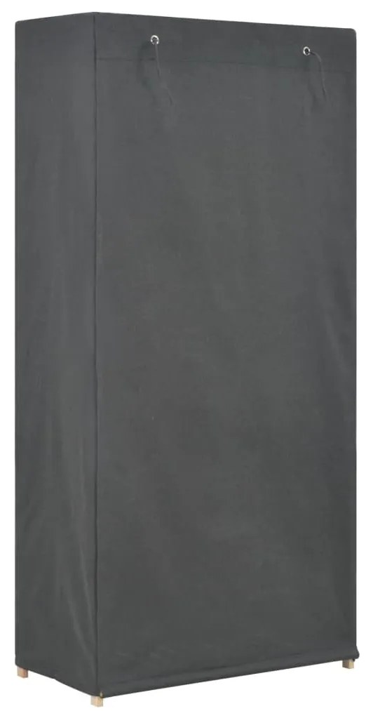 vidaXL Ντουλάπα με 3 Ράφια Γκρι 79 x 40 x 170 εκ. Υφασμάτινη