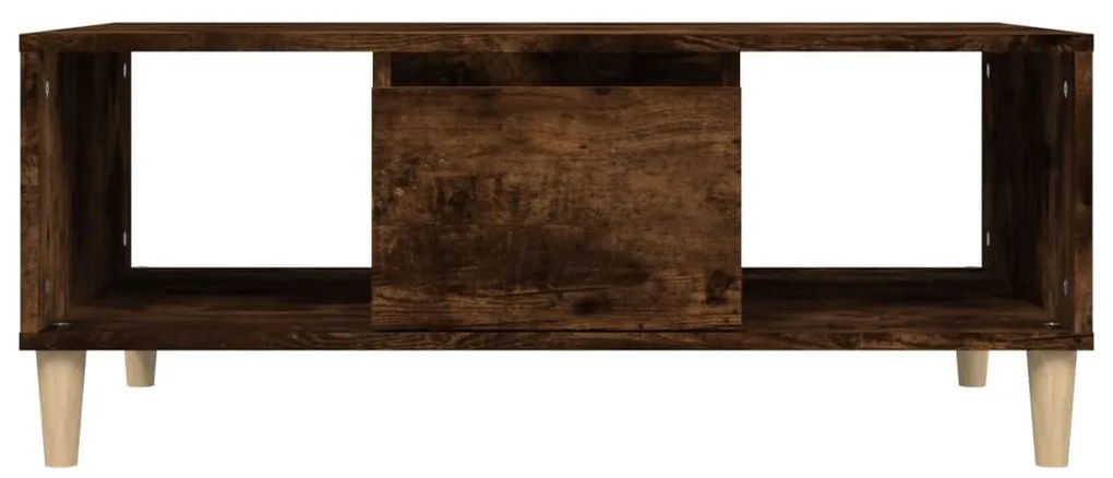 vidaXL Τραπεζάκι Σαλονιού Καπνιστή Δρυς 90x50x36,5 εκ. Επεξεργ. Ξύλο