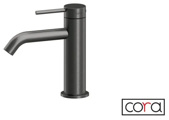 Cora Cosmo Μπαταρία νιπτήρος θερμομικτική &amp; βαλβίδα clic-clac Black Brushed PVD