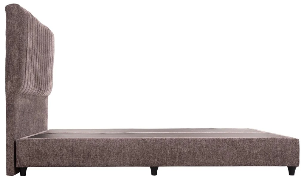 Επενδυμένο Κρεβάτι LUTHER Διπλό Ύφασμα Μπουκλέ Καφέ 160x200 εκ. 160x200x122 εκ.