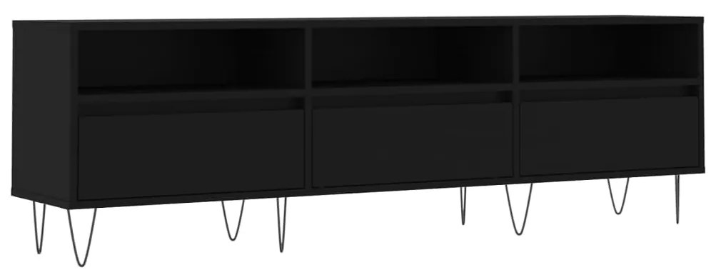 vidaXL Έπιπλο Τηλεόρασης Μαύρο 150x30x44,5 εκ. Επεξεργασμένο Ξύλο