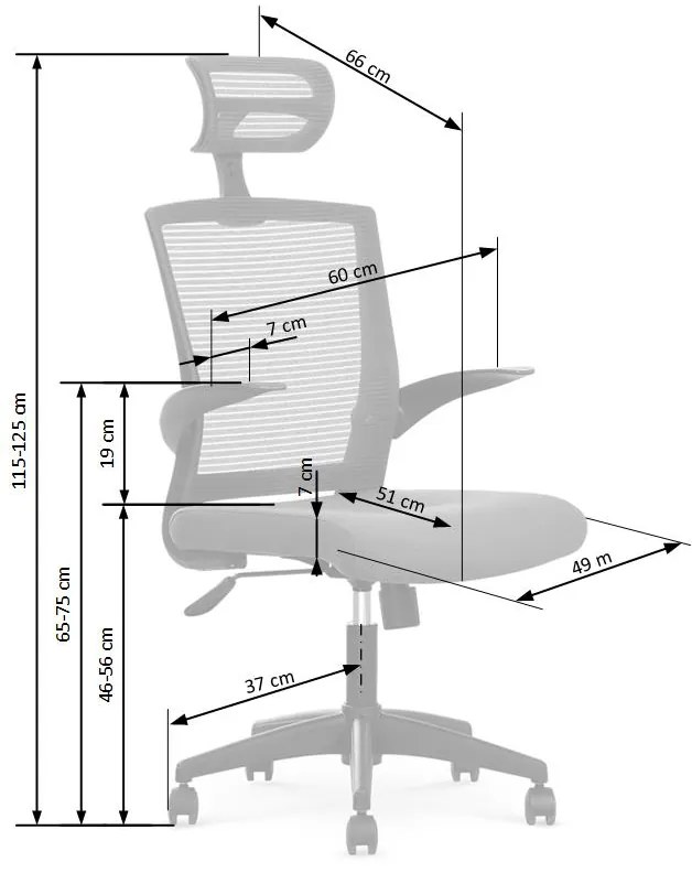 VALOR o. chair, color: black / grey DIOMMI V-CH-VALOR-FOT-CZARNY
