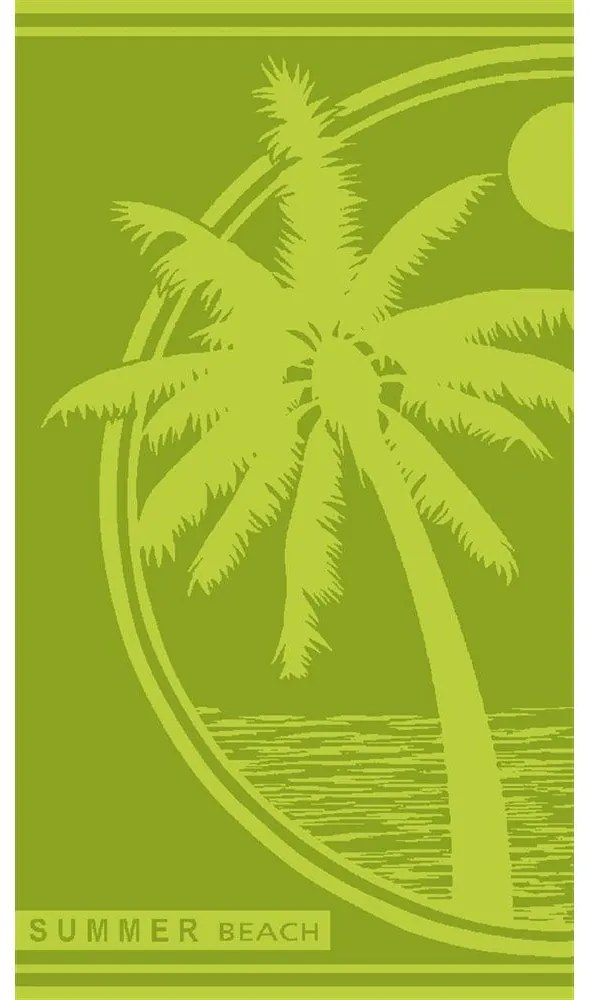 Πετσέτα Θαλάσσης Βελουτέ 224 Green DimCol Beach 87x165cm 100% Βαμβάκι