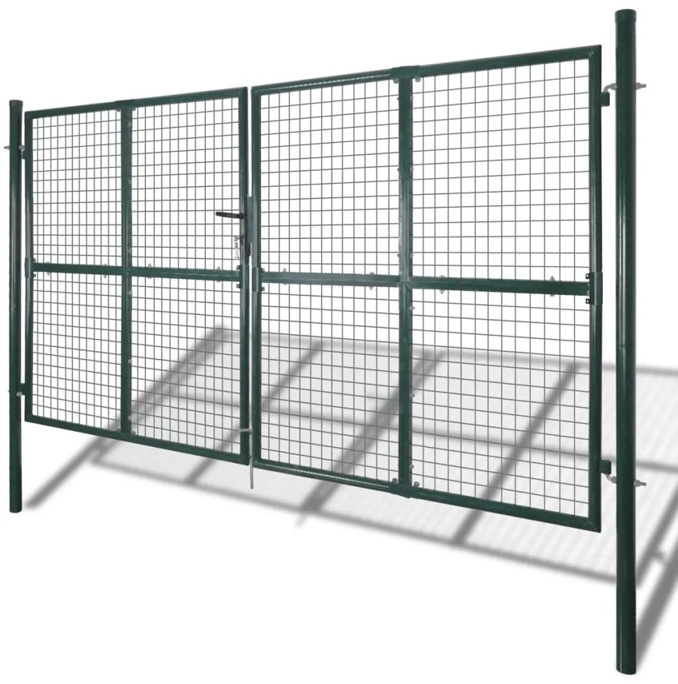 vidaXL Πόρτα Κήπου με Πλέγμα και Σχάρα Τοίχου 300 x 175 εκ.