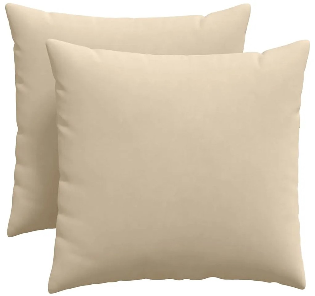 vidaXL Μαξιλάρι Καναπέ 2 pcs Κρεμ 50 x 50 cm ύφασμα