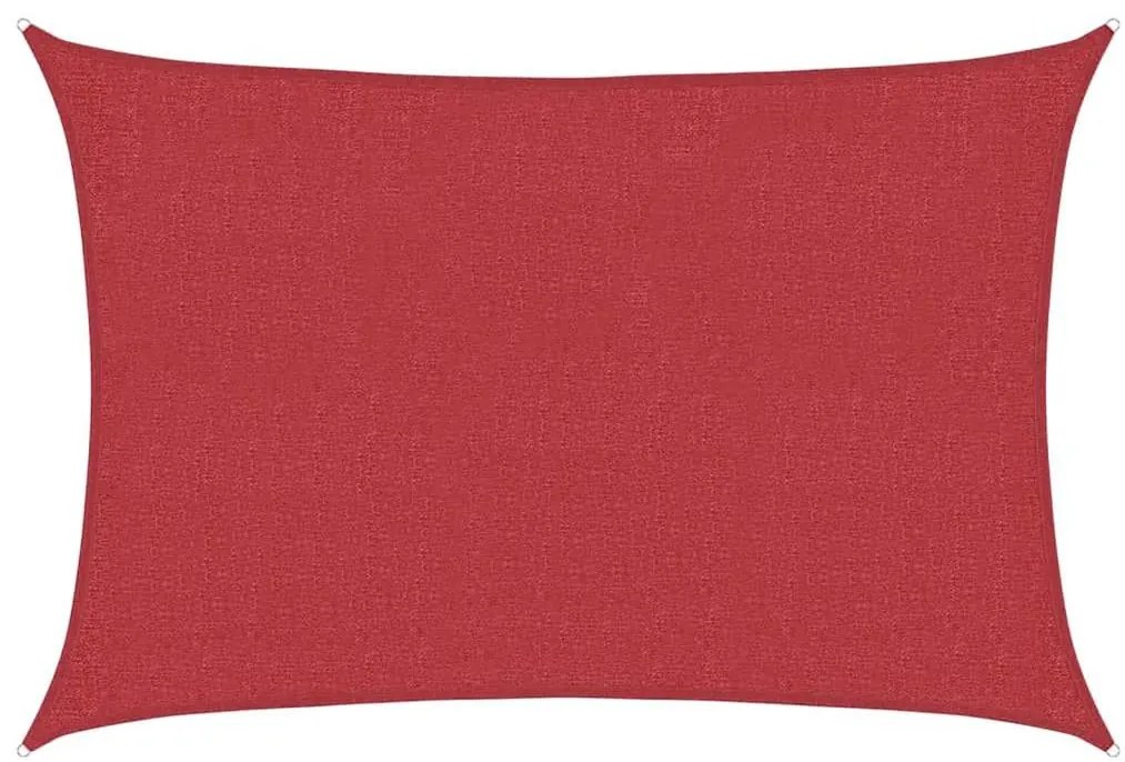 vidaXL Πανί Σκίασης Κόκκινο 3 x 5 μ. από HDPE 160 γρ./μ²