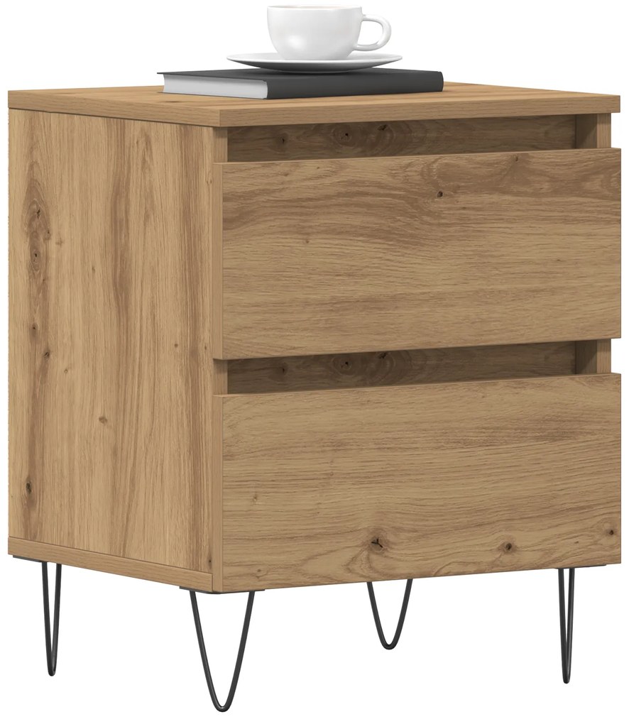 vidaXL Κομοδίνο Artisan Oak 40x35x50 εκ. Κατασκευασμένο ξύλο