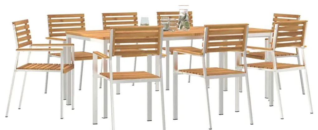 vidaXL Σέτ φαγητού για κήπο 9 pcs