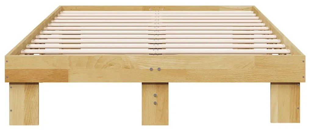 vidaXL Πλαίσιο κρεβατιού χωρίς στρώμα 120x200 cm μασίφ ξύλο δρυς