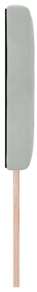 vidaXL Κεφαλάρι LED με φώτα λωρίδας LED Ανοιχτό γκρι 144 cm Βελούδο