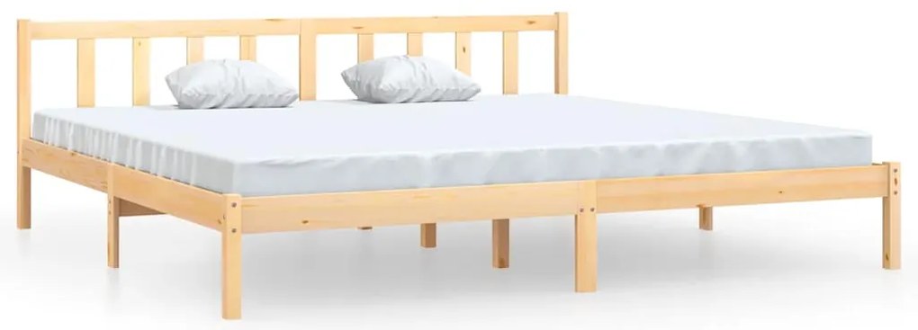 vidaXL Πλαίσιο Κρεβατιού 180x200 εκ. Μασίφ Ξύλο Πεύκου Super King Size