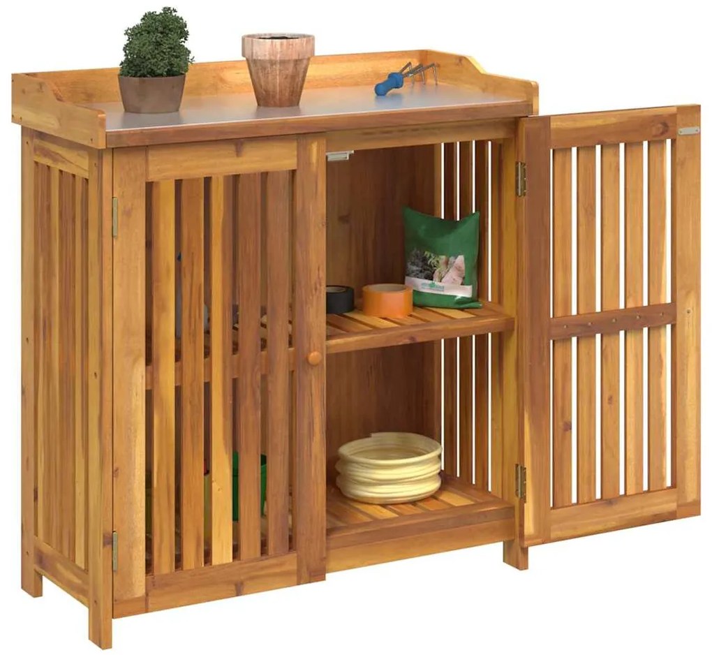 vidaXL Ντουλάπι Κήπου Φυσικό 93 x 41,5 x 98 εκ. Στερεό Ξύλο Ακακίας