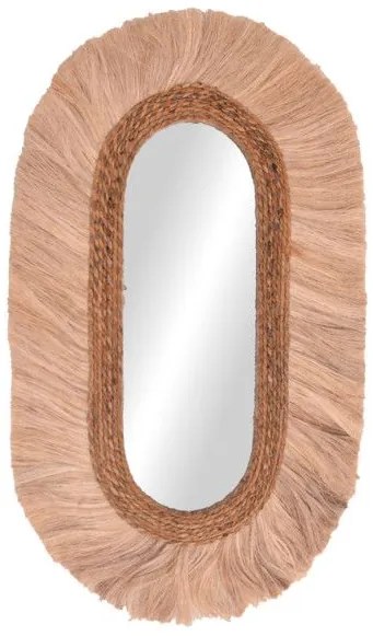 Καθρέπτης Nabore Inart abaca σε φυσικό 55x4x96εκ 339-000029 339-000029 Καφέ