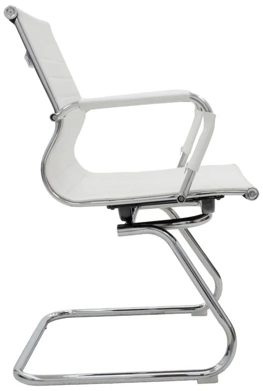 Καρέκλα γραφείου επισκέπτη Valter pakoworld λευκό pu 55.5x48x88εκ