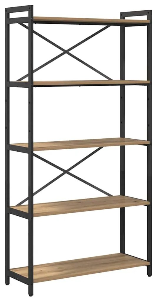 vidaXL Βιβλιοθήκη artisan δρυς 80 x 30 x 153 εκ Επεξεργασμένο ξύλο