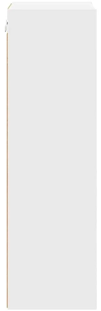 vidaXL Κρεμαστό ντουλάπι Λευκό 40 x 29,5 x 100 εκ. Επεξεργασμένο ξύλο