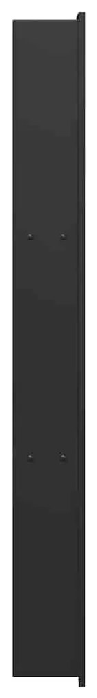 vidaXL Νίτσα Μπάνιου Μαύρο 90 x 20 x 9.5 εκ Ανοξείδωτο ατσάλι