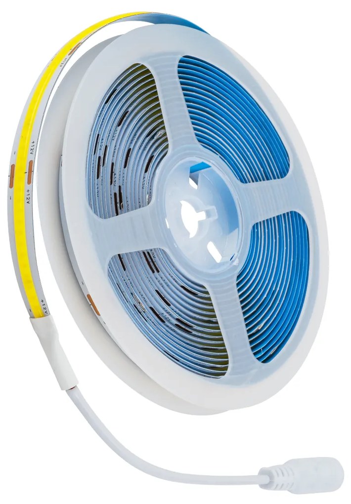 GloboStar® 70416 Σετ Ταινία COB LED 5m 48W/5m 308LED/m 816lm/m 120° DC 12V IP20 με Τροφοδοτικό Φυσικό Λευκό 4500K