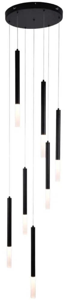 Φωτιστικό Οροφής 4066-7 Led 40X200cm 4000Lm 3000K 7x5W Black Inlight