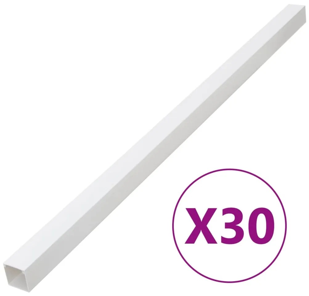 vidaXL Κανάλι Καλωδίων 40 x 25 χιλ. 30 μ. από PVC