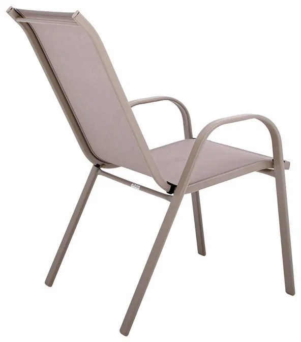 Καρέκλα - Πολυθρόνα Κήπου FL5001 Fylliana Μπέζ με Γκρί Τextilene 72x55x92 εκ. 72x55x92 εκ.