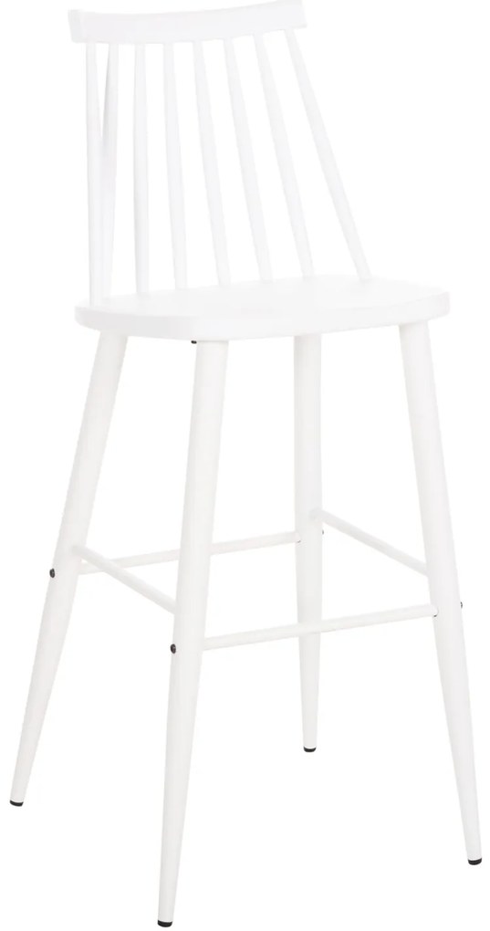 ΣΚΑΜΠΟ ΜΠΑΡ ΨΗΛΟ VANESSA HM8459.11 ΛΕΥΚΟ PP &amp; ΛΕΥΚΑ ΜΕΤΑΛ.ΠΟΔΙΑ 47x48,5x107Υεκ.