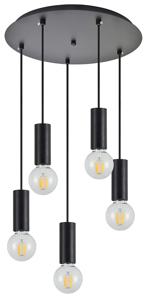 Φωτιστικό Οροφής Πολύφωτο Homelighting Adept Tube 77-8481 Black