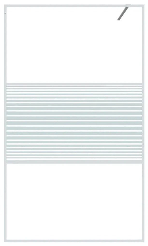 Διαχωριστικό Ντουζιέρας Λευκό 115x195 εκ. από Διάφανο Γυαλί ESG - Λευκό