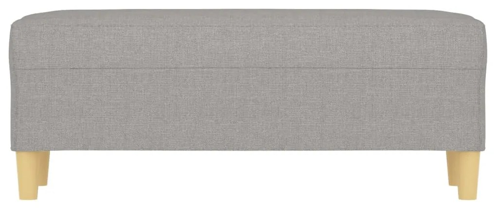 vidaXL Πάγκος Ανοιχτό Γκρι 100 x 35 x 41 εκ. Υφασμάτινος