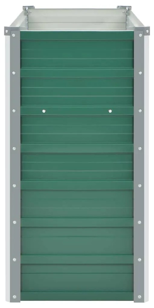 vidaXL Ζαρντινιέρα Υπερυψωμένη Πράσινη 100x40x77 εκ. Γαλβαν. Χάλυβας