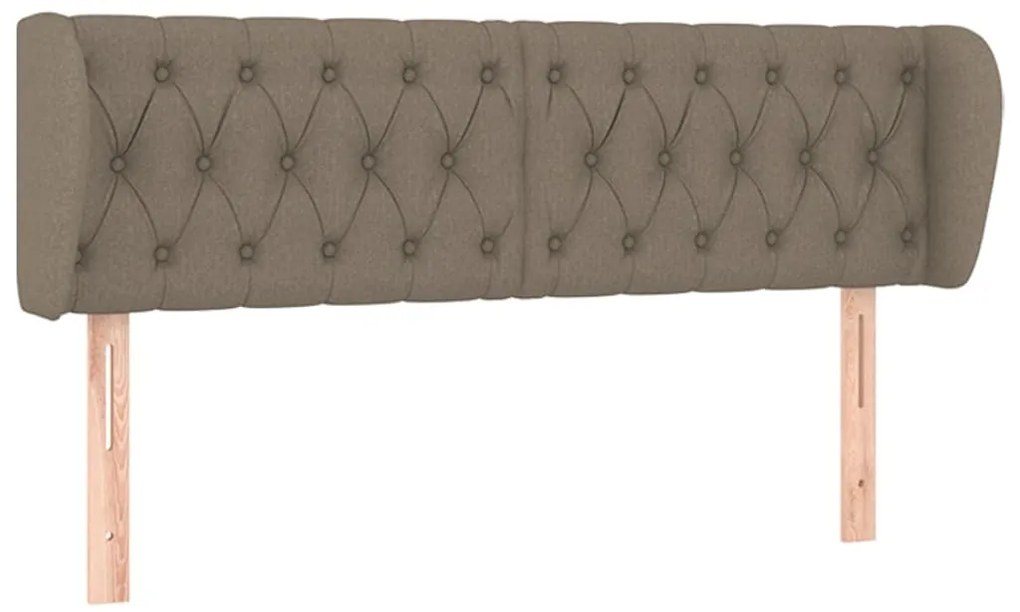 vidaXL Κεφαλάρι με Πτερύγια Taupe 147 x 23 x 78/88 εκ. Υφασμάτινο