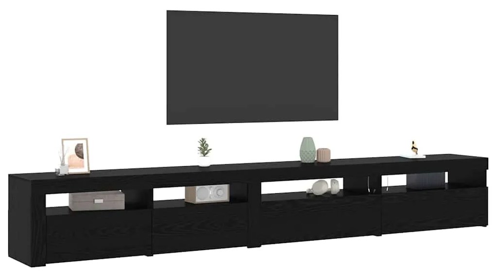 vidaXL Σετ Βάσης Τηλεόρασης 3 pcs Μαύρη δρυς 270 x 35 x 40 εκ.