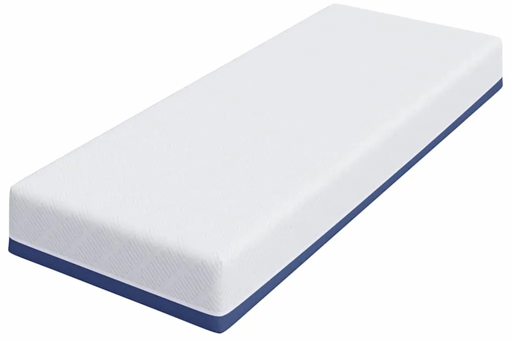 vidaXL Στρώμα Λευκό και Μπλε 80 x 200 cm Αφρός Εμποτισμένος με Gel