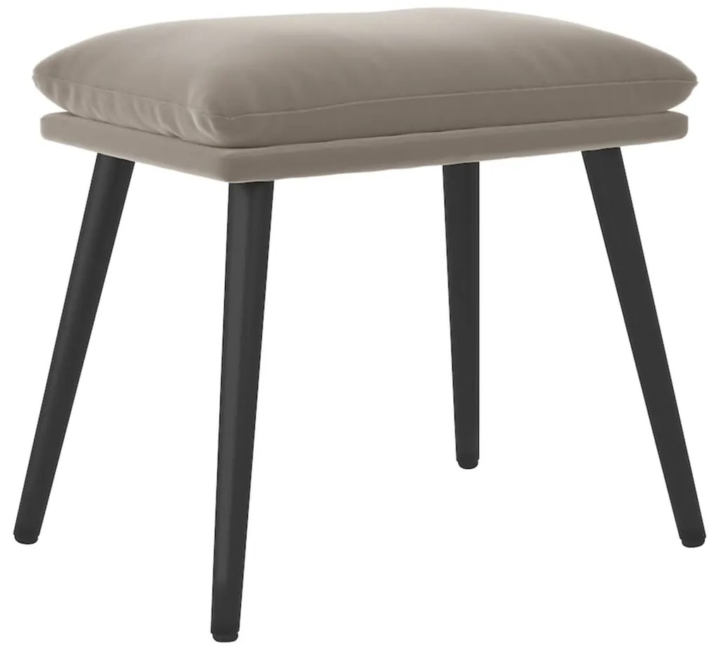 vidaXL Υποπόδιο Ανοιχτό Γκρι 45x29,5x35 εκ. Βελούδινο
