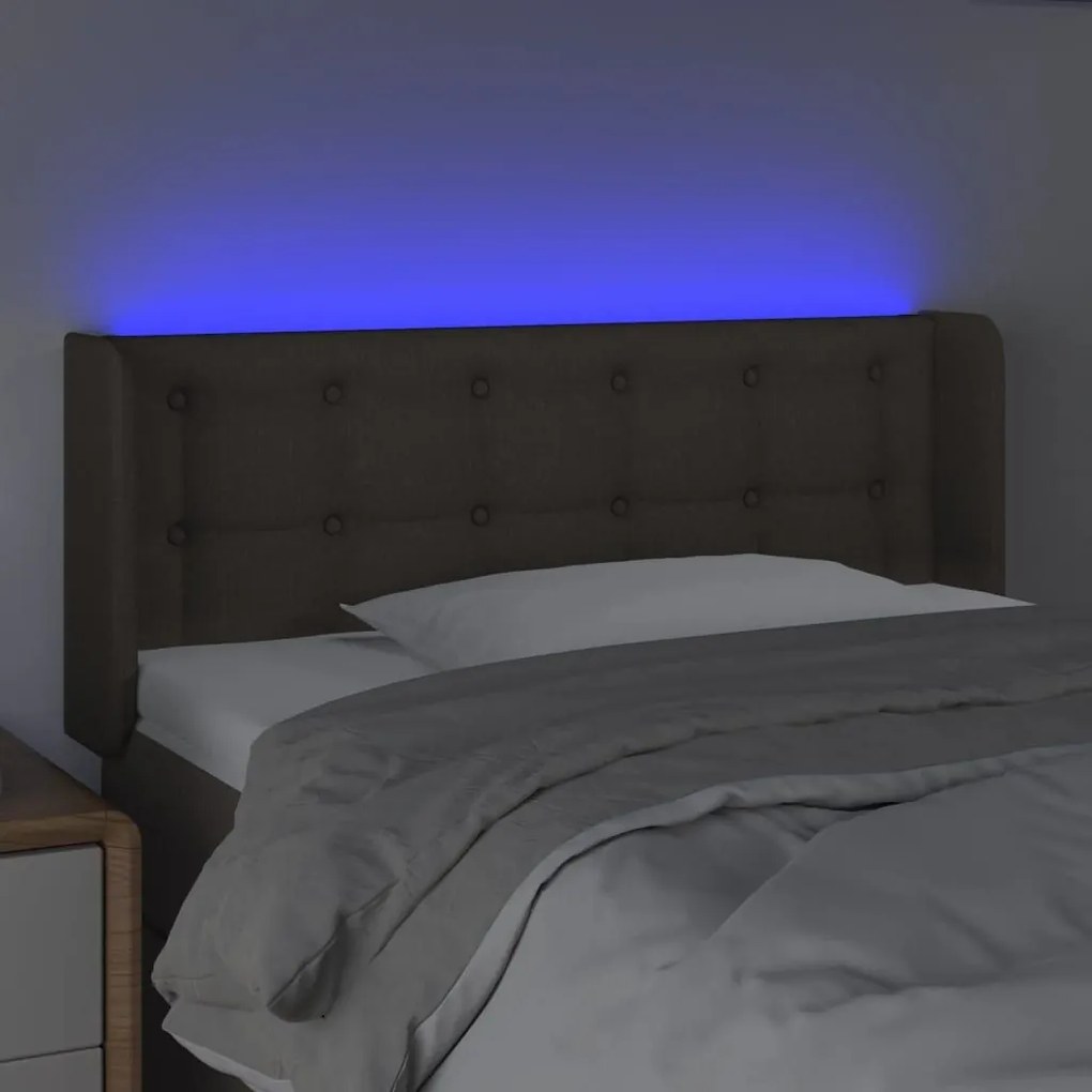 Κεφαλάρι Κρεβατιού LED Taupe 103x16x78/88 εκ. Υφασμάτινο - Μπεζ-Γκρι