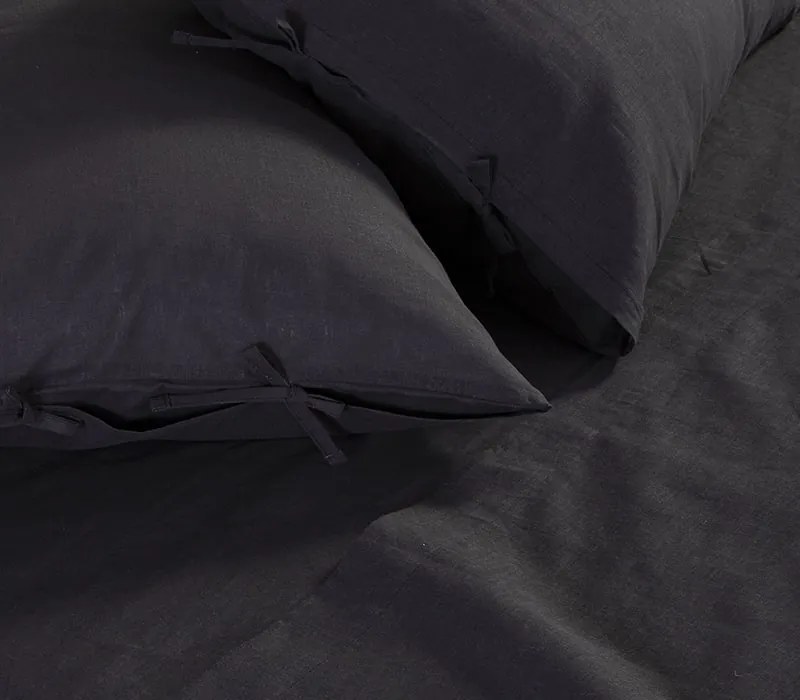 Σεντόνι Μονό Cotton-Linen Anthracite 170x270 - Nef-Nef Homeware