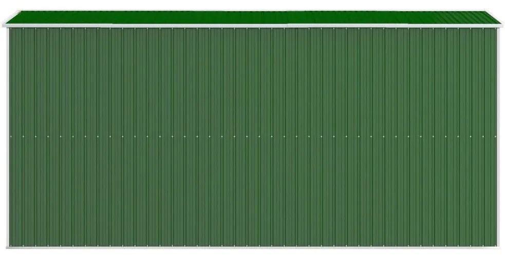 vidaXL Αποθήκη Κήπου Πράσινη 192x440x223 εκ. Γαλβανισμένο Ατσάλι