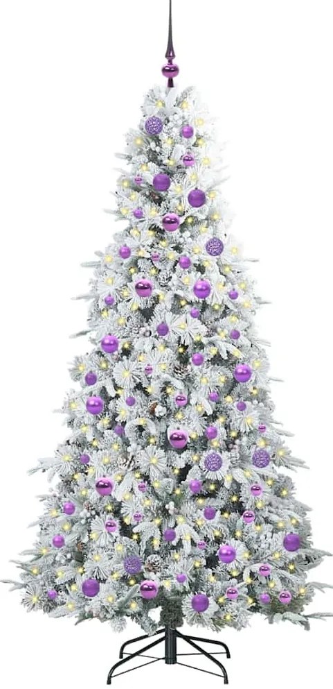 vidaXL Τεχνητό Χριστουγεννιάτικο Δέντρο με Άξονα με βάση Λευκό 180 cm