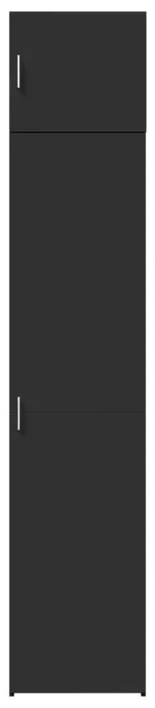 vidaXL Ντουλάπι Αποθήκευσης Στενό Μαύρο 45x42,5x225 εκ. Επεξεργ. Ξύλο